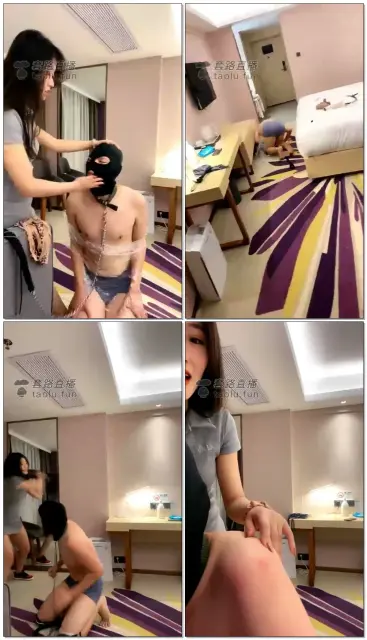 【禾未】调教；狠鞭贱畜鞋底抽脸暴踹m腿绞，内裤塞嘴套头凉拖抽脸爆头【52分37秒】