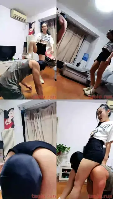 【如意小主】暴打肌肉男，踢踹,反向骑脖子腿绞