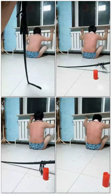 【岛主S】重度鞭刑，口塞原味，鞭刑到哭，打到出血