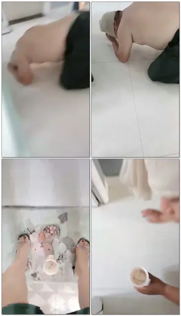 【山东灵汐S】贱狗来喝主人的圣水泡内内