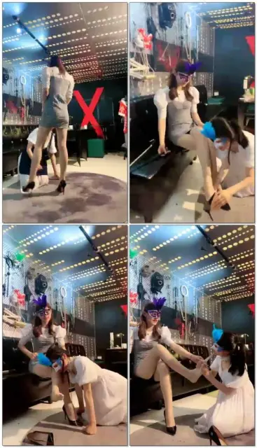 【虞姬】女m服务员欠钱不还被虐