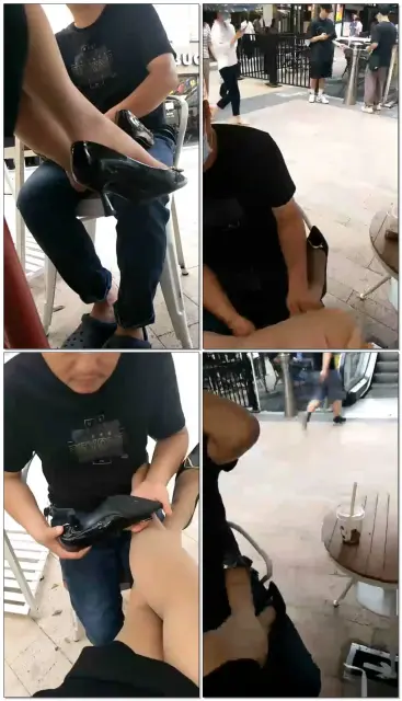 【艳主s】户外捏脚，舔鞋