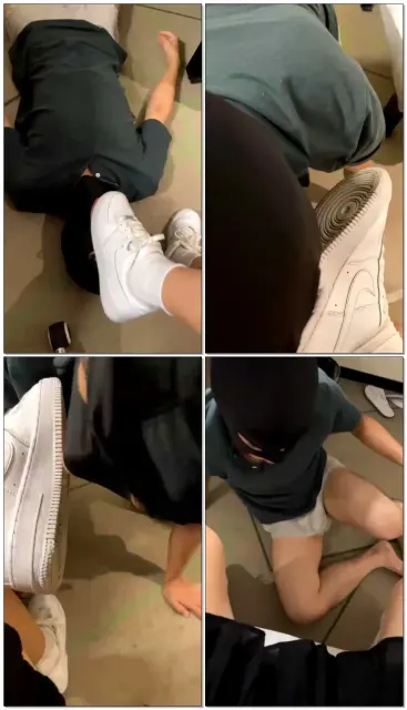 【晨希S】舔鞋底，全体重踩踏