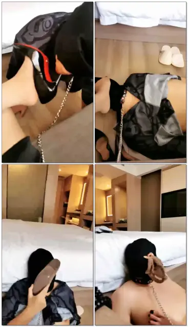 【冰城玫姿】现实调教，舔脚，深喉，闻鞋，口塞丝袜