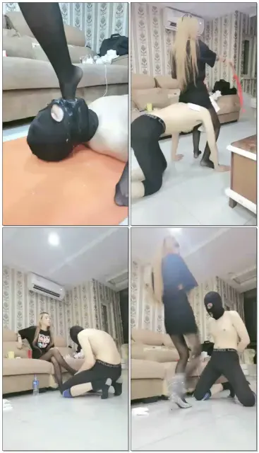 【傲柔】调教提档，深喉，踹踩扇踢，舔脚圣水，骑马钻胯，口水