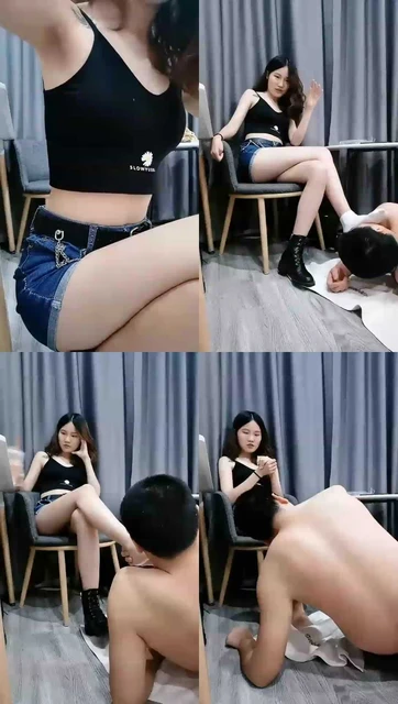 【可艾s】黑皮靴里的棉袜脚爱不爱