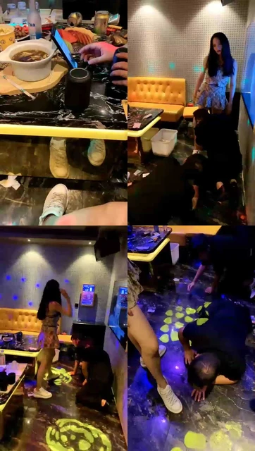 【弯弯小阿姨呀s】KTV暴打贱狗，插吐贱狗兄弟