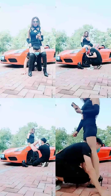 【女皇余香】野外调教，舔丝袜脚，骑马，夹脖子，虐乳【35分钟】_