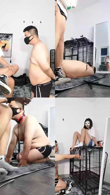 【夏馨S】帆布鞋白袜，虐r，口水，踩踏，耳光，鞭打，虐狗