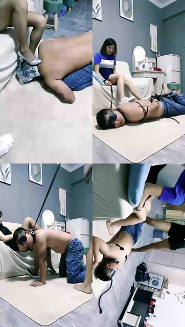 【星期六s】双主调狗，捆绑，踩踏，喂食