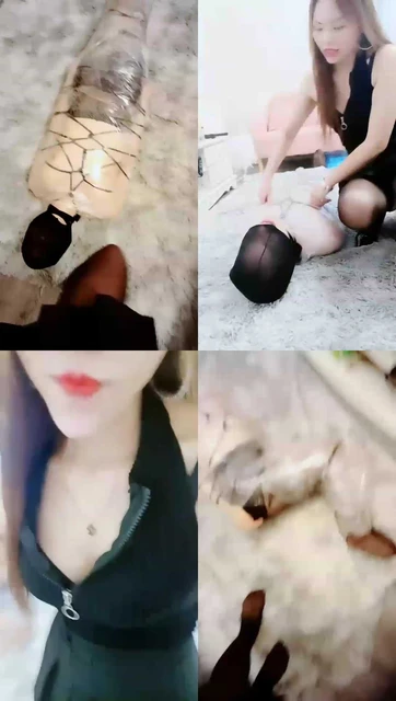 【女皇余香】木乃伊被折磨的内裤湿透，黑丝深喉，木乃伊窒息虐乳，高跟踩踏