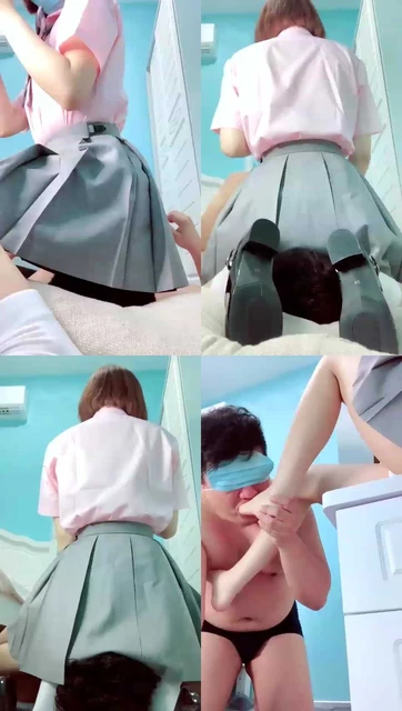 【绘子】调教JK棉袜坐脸舔脚玩狗JJ