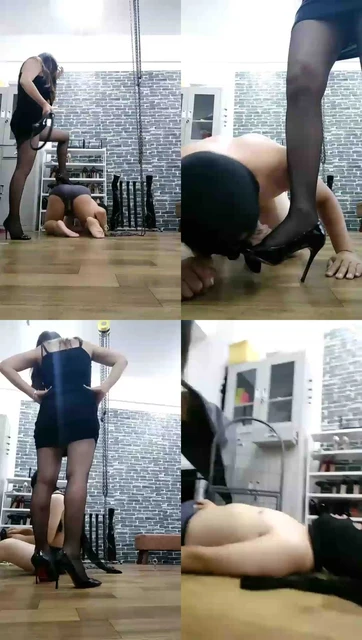 【咩祖】这狗子惨了，得罪主子，口塞丝袜，暴力踩踏