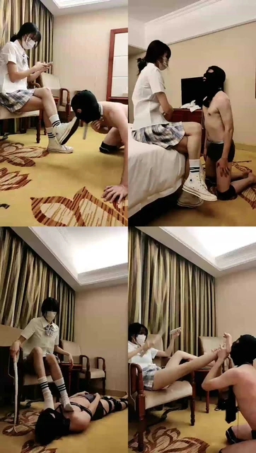 【暴力美学s】暴虐口嗨狗，脚耳光，捆绑踩踏鞭打，脚踩喂食，深喉