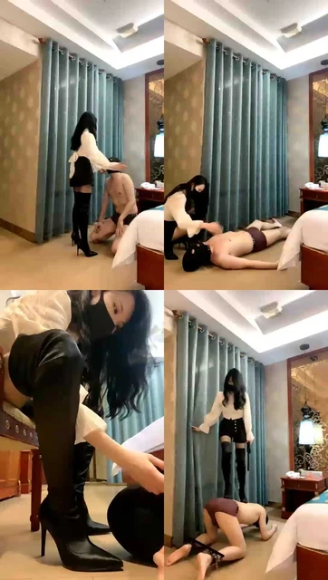 【弯弯小阿姨呀s】调教大皮靴暴力提档踩踏
