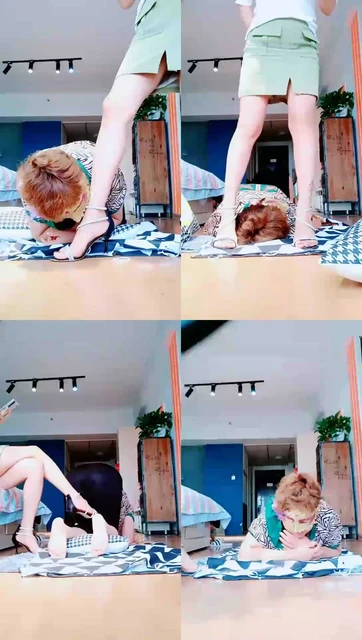 【艾丽莎女神】舔脚骚母狗