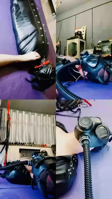 【魅大大】睡袋控制，窒息头套