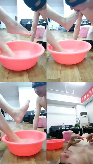 【咩祖】贱东西用舌头给主人洗脚，喝洗脚水