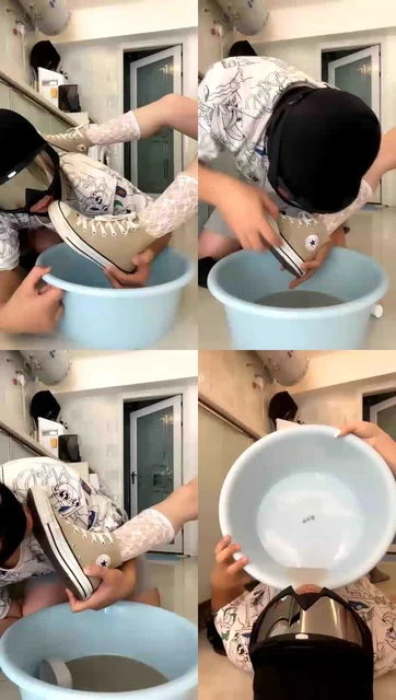 【云云酱】喝鞋水插嘴舔鞋帆布鞋