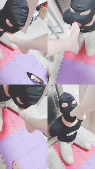 【灵竹】强迫深喉喂牛奶，贱狗被绑住动不了