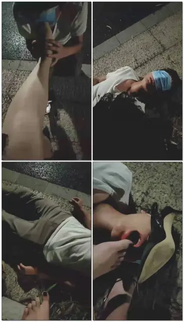 【柠萌小主s】户外疯狂羞辱，赏赐洗脚水，口水，舔鞋钻胯