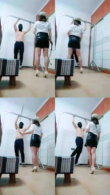 【萌面丸子】捆绑吊起来鞭打