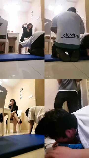 【Michelle傲雪s】罚跪的狗当着朋友狗的面玩弄