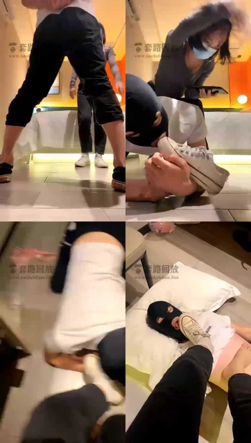 【小乔babys】暴力踢裆，舔鞋底，鞭打