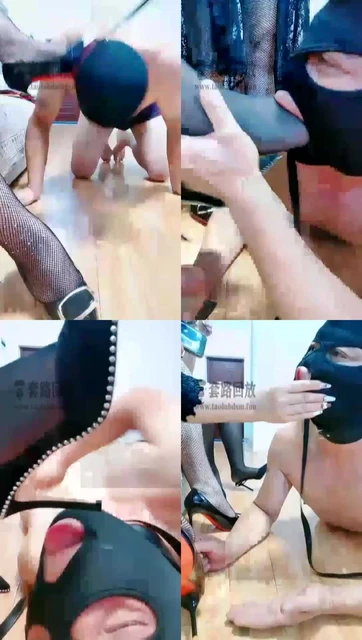 【兮兮女王殿下】双主巡游在青岛西站！玩畜牲！舔鞋底！