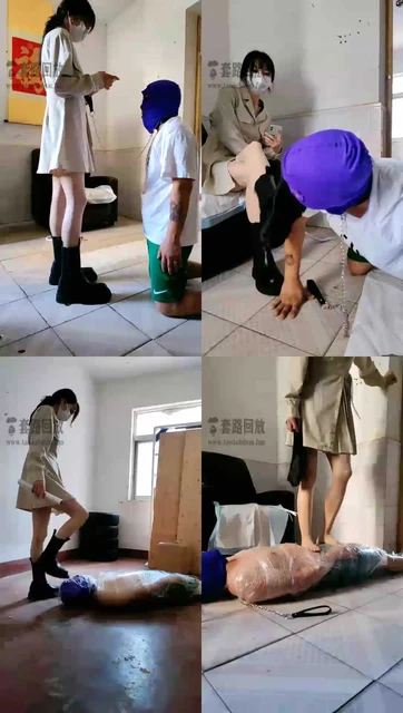 【暴力美学s】木乃伊捆绑窒息裸足窒息踢裆深喉靴底喂食