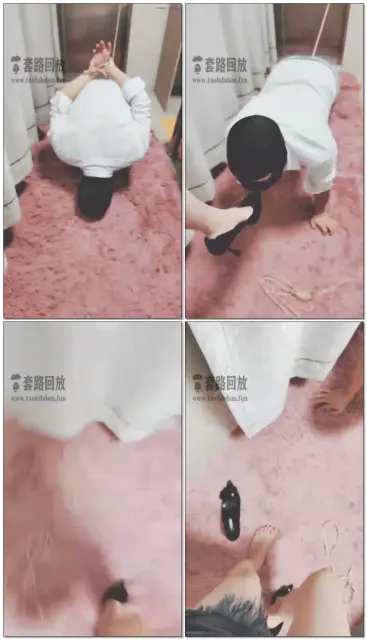 【灵竹】调教房地产业务员，业务员双手和Jb被主人给绑住
