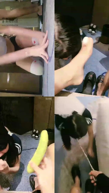 【Vinnie维妮】调教绿妻虐母物，跪拜钻跨遛狗口爆舔足喂食（上）