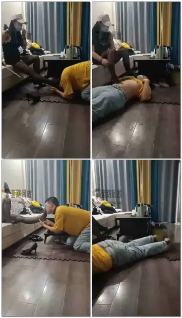 【套路第一帅男神】重庆极品辣妹子调教耳光，鞭打，踩手，骑马，舔高跟鞋，踩头，虐乳