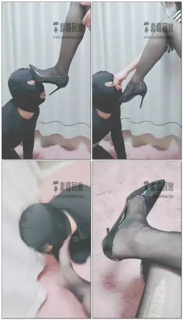 【灵竹】贱狗被主人窒息，高跟鞋插嘴