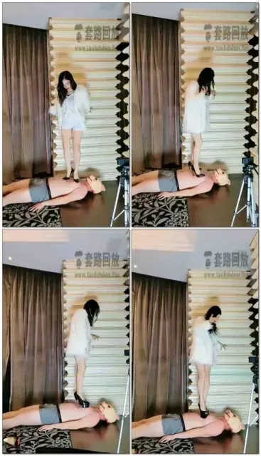 【沁姐台湾s】高跟鞋踩踏、抽打又虐哭一个（被删部分）