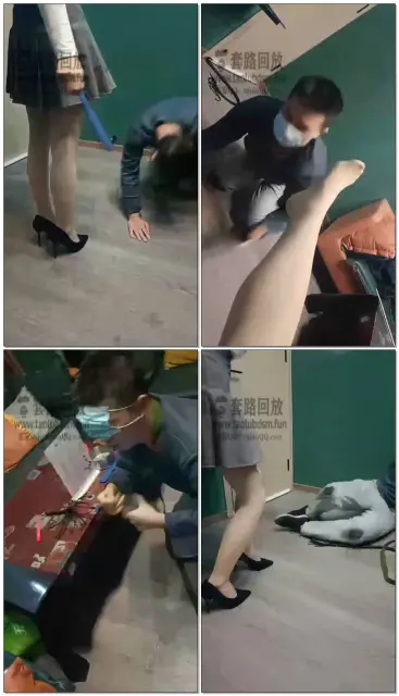 【第一帅男神】JK女仆调教系列（四）鞭打圣水sp圣水打手心踩踏遛狗