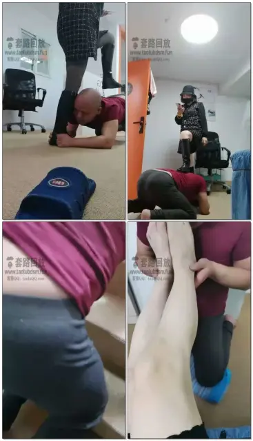 【乐爷】美容院调教员工奴惩罚犯错踢档圣水踩踏耳光