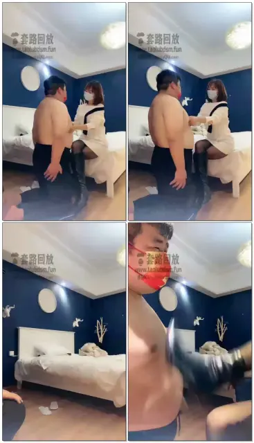 【Mico-兔S】狠狠虐乳，高跟皮靴耳光玩坏了