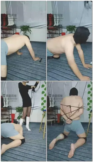 【安康兮兮女王】踢踩耳巴，捆绑，收拾贱狗