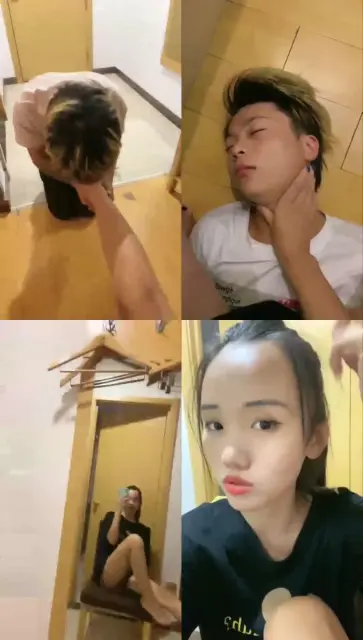 【00后叶娘小主】零零后直播t调教男友 