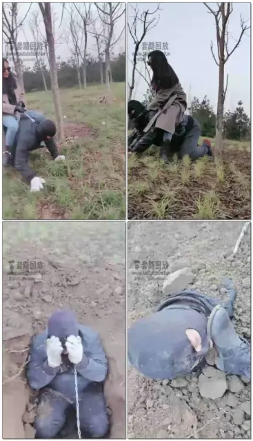 【药神S】调教场，户外遛狗骑马活埋