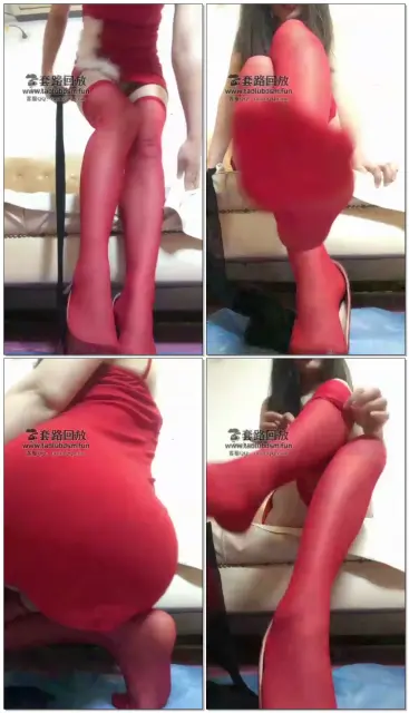 【苏州艾拉s】圣诞红丝踩踏坐脸红绿灯