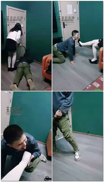 【第一帅男神】女仆调教耳光鞭打踩踏踢裆