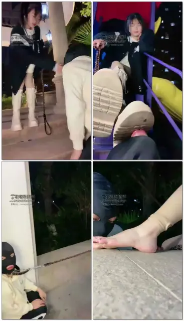 【雪莉Shirley】户外花园调教溜狗