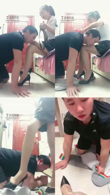 【紫琳S】肉丝高跟皮裙调教贱学生