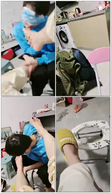 【佛山佛果】裸足深喉添脚插卿服待喝洗脚水高跟鞋喂花生踢爆脚掌