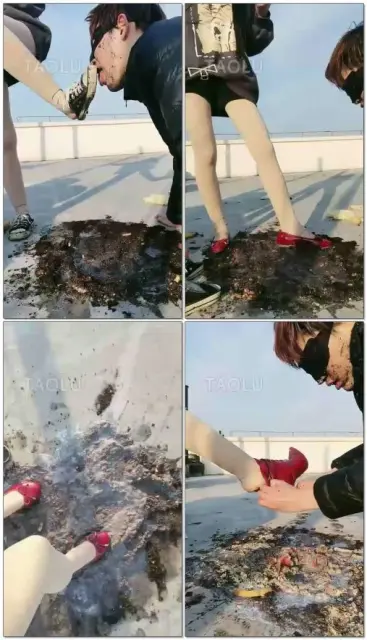 【傲柔】户外喂食吃泥圣水舔鞋