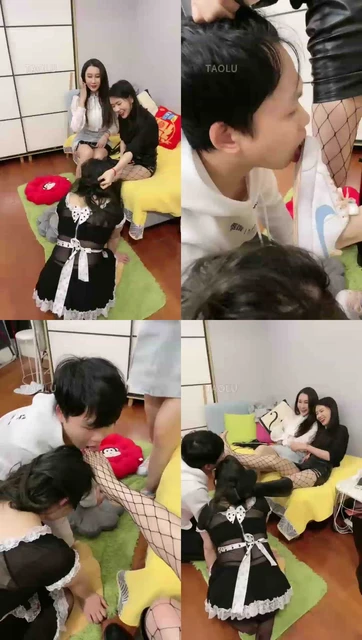 【芷晴】调教女仆弟弟求情被双t