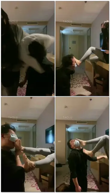 【罗宾s】拖鞋猛抽耳光，美脚踩踏深喉