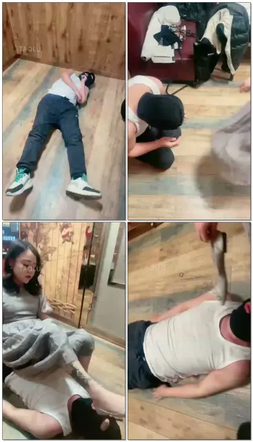 【逗逗s】KTV暴力美学暴打偷舔我鞋的傻逼（一）